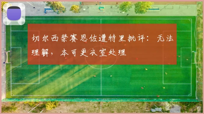 切尔西禁赛恩佐遭特里批评：无法理解，本可更衣室处理